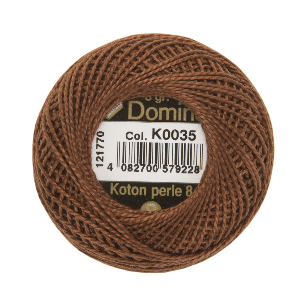 Domino Koton Perle 8gr Kahverengi No:8 Nakış İpliği - K0035